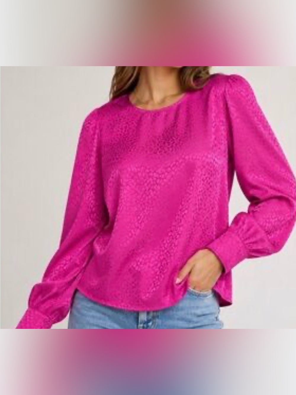EUC- Lilly Pulitzer- Elsa Top, Bright Pink Animal Print Blouse. Size M